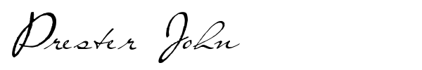 Prester John font preview